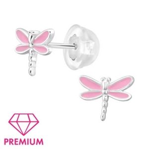 Children's Silver Dragonfly Ear Studs